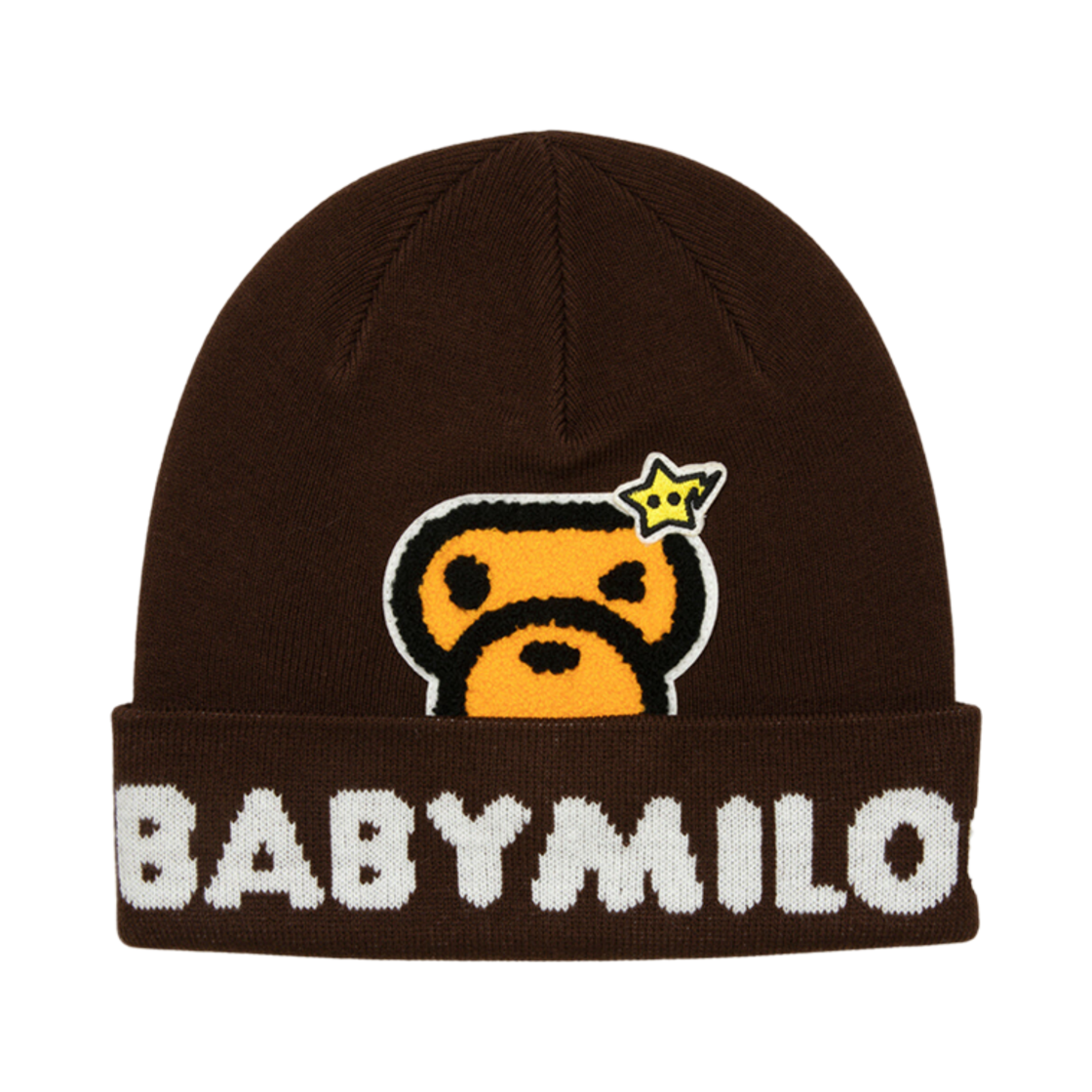 (W) 베이프 베이비 마일로 비니 브라운((W) BAPE Baby Milo Beanie Brown) - 1