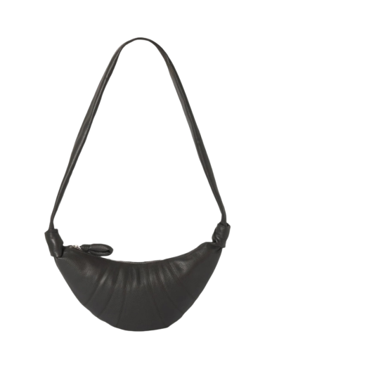 Lemaire Small Croissant Bag Soft Grained Leather Dark Chocolate