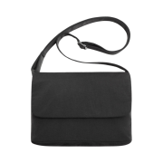 Zara Nylon Crossbody Bag with Flap Black