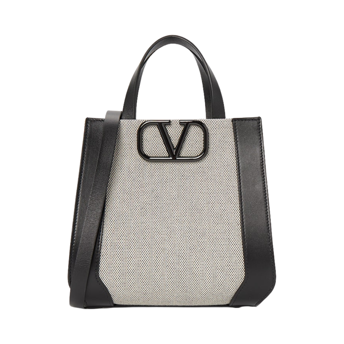 발렌티노 브이로고 시그니쳐 토트백 블랙 그레이(Valentino Vlogo Signature Tote Bag Black Grey) - 1