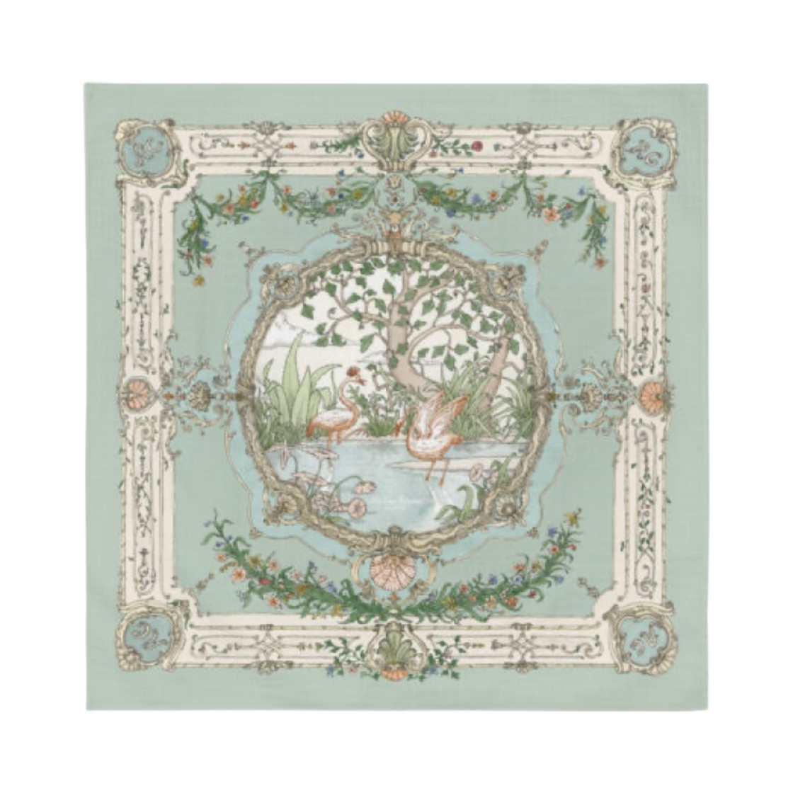 - Atelier Choux Carre Tapestry Olive Green