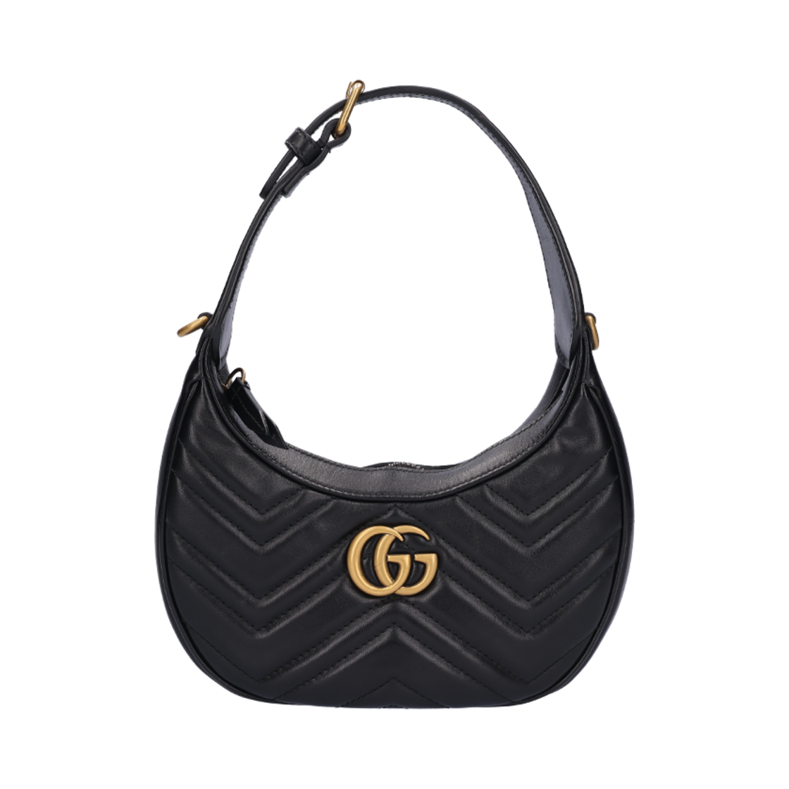 구찌 699514 GG 마몽 하프문 쉐이프 미니백 블랙(Gucci GG Marmont Half Moon Shaped Mini Bag Black) - 1