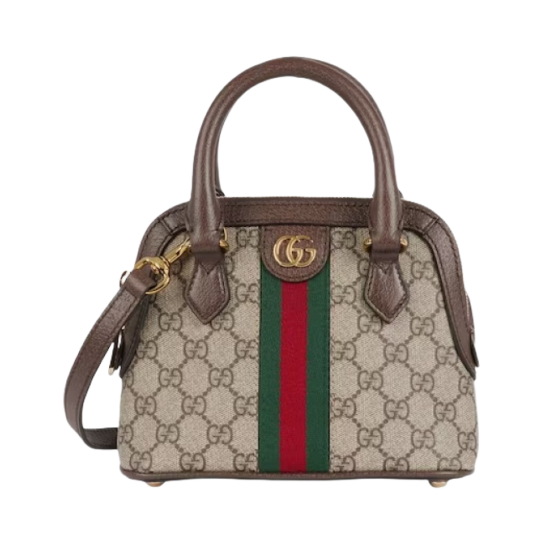 772216-96IWG-8745 Gucci Ophidia GG Mini Top Handle Bag Beige Ebony Canvas