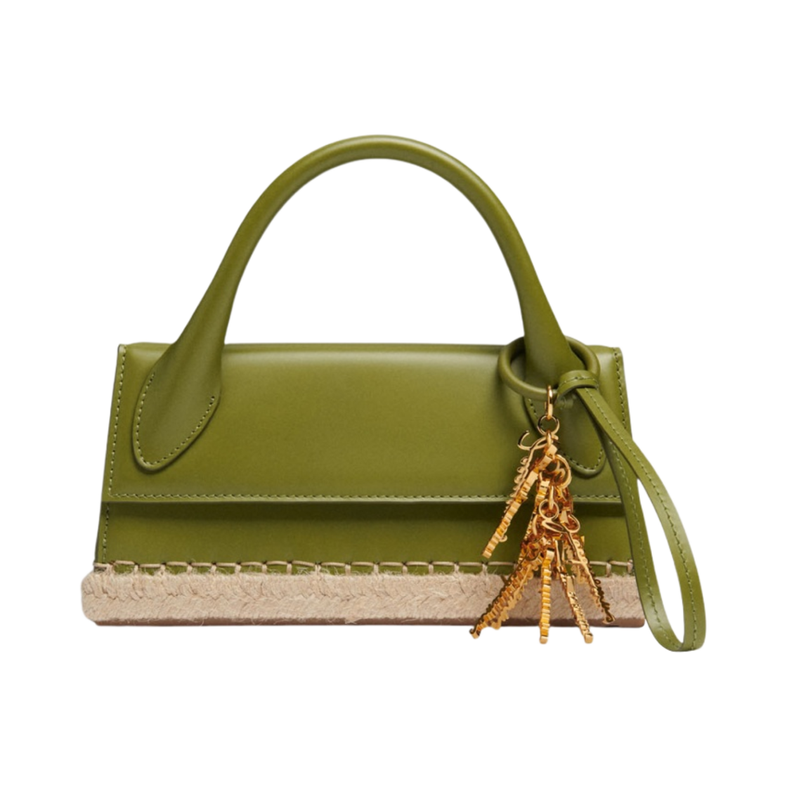 자크뮈스 르 치키토 롱 꼬르타도 에스파드리유 시그니쳐 핸드백 카키(Jacquemus Le Chiquito Long Cordao Espadrille Signature Handbag Khaki) - 1