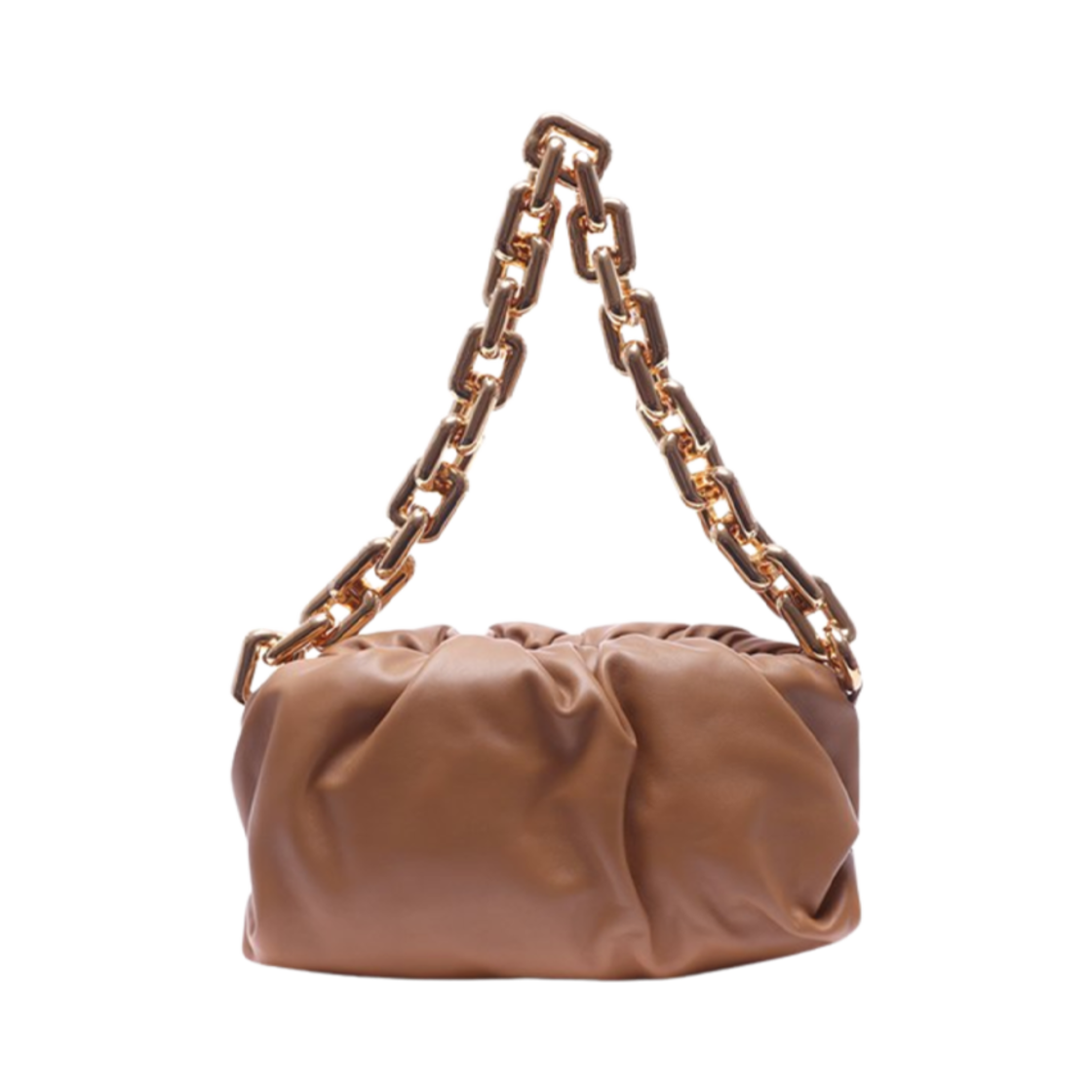 620230VCP402618 Bottega Veneta Leather Chain Shoulder Bag Teak
