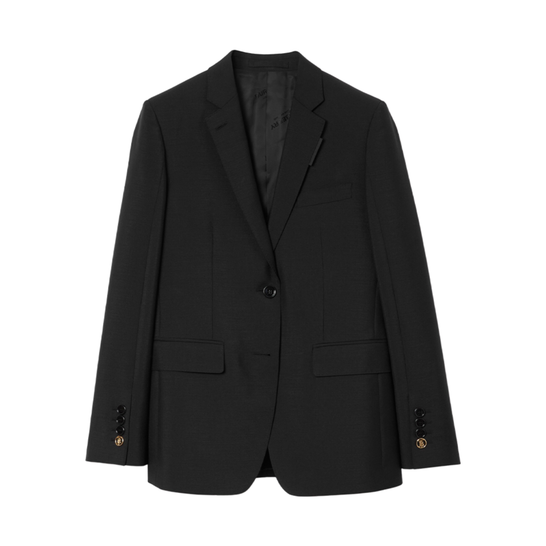 (W) 버버리 모헤어 울 테일러드 자켓 블랙((W) Burberry Mohair Wool Tailored Jacket Black) - 1