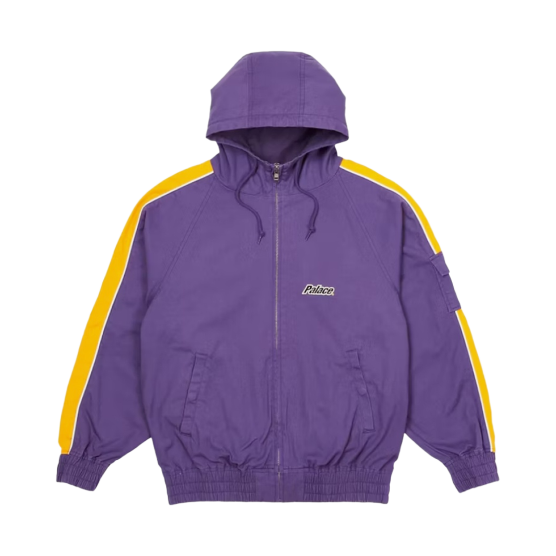 - Palace Lowercase Hooded Cotton Jacket Purple Yellow - 22FW