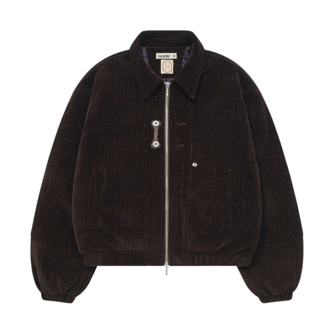 KAT9082 Karactor Corduroy Bomber Jacket Brown