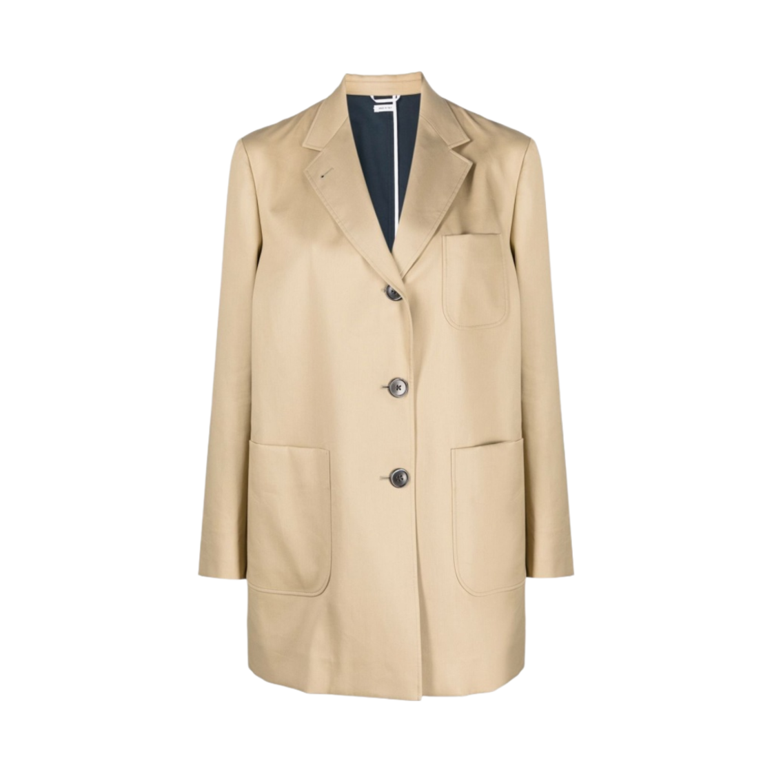 FOC721U-00249-250 (W) Thom Browne Mackintosh Oversized Cropped Sack Overcoat Khaki