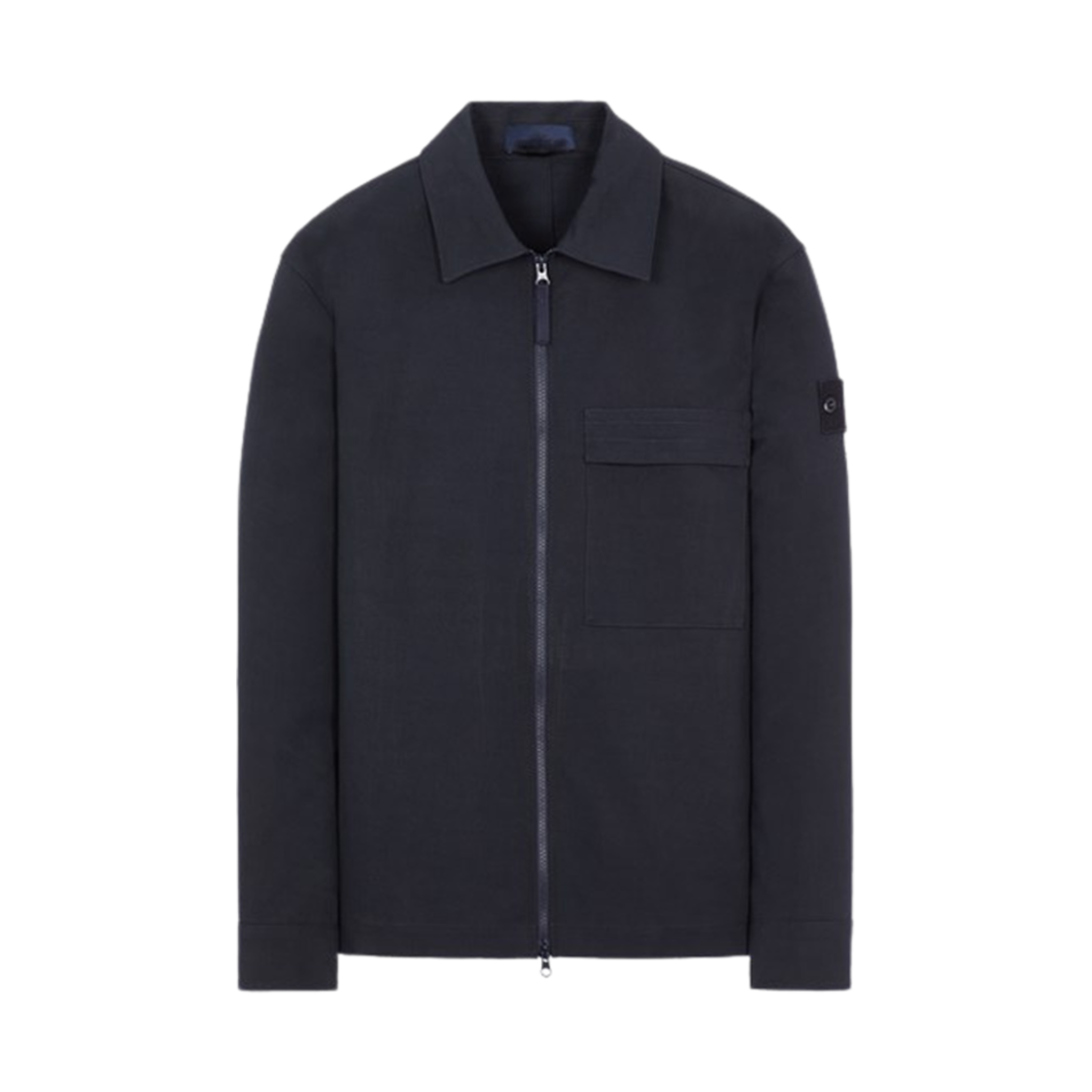 스톤 아일랜드 115F2 고스트 피스 개버딘 도피오 오버셔츠 네이비 블루 - 23FW(Stone Island 115F2 Ghost Piece Gabardine Doppio Overshirt Navy Blue - 23FW) - 1