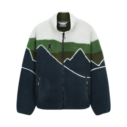 수프라 자가드 플리스자켓 네이비