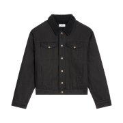 Celine Trucker Jacket in Pure Black Wash Denim Vintage Pure Black