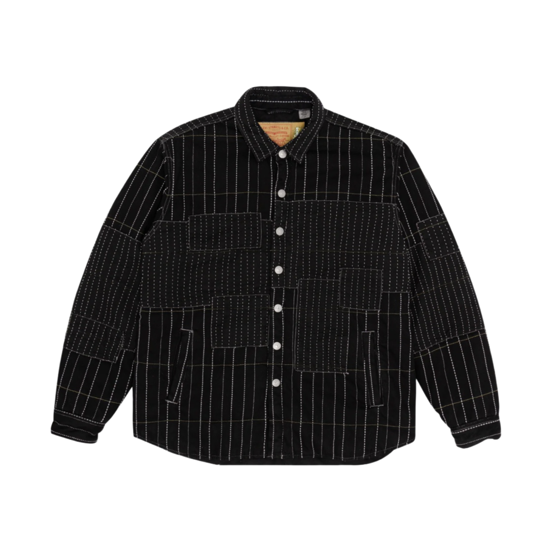 - Denim Tears Peace Patchwork Padded Jacket Black