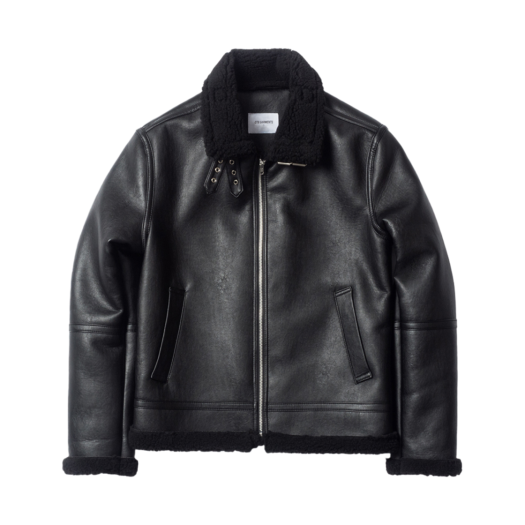 스투시 x 아워레가시 워크샵 블루종 자켓 레더 블랙 | Stussy