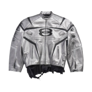 Balenciaga Unity Sports Icon Racer Jacket Silver