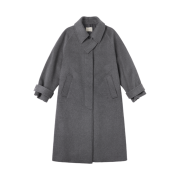 Siyazu SIOT4128 Cashmere Blend Balmacan Coat Charcoal