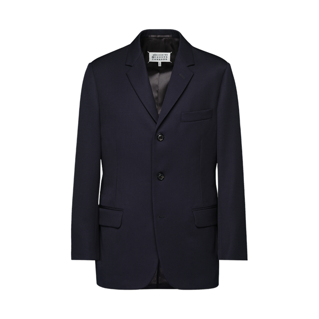 S50BN0510S76539511 Maison Margiela Wool Gabardine Jacket Dark Blue - 대표 이미지 #1