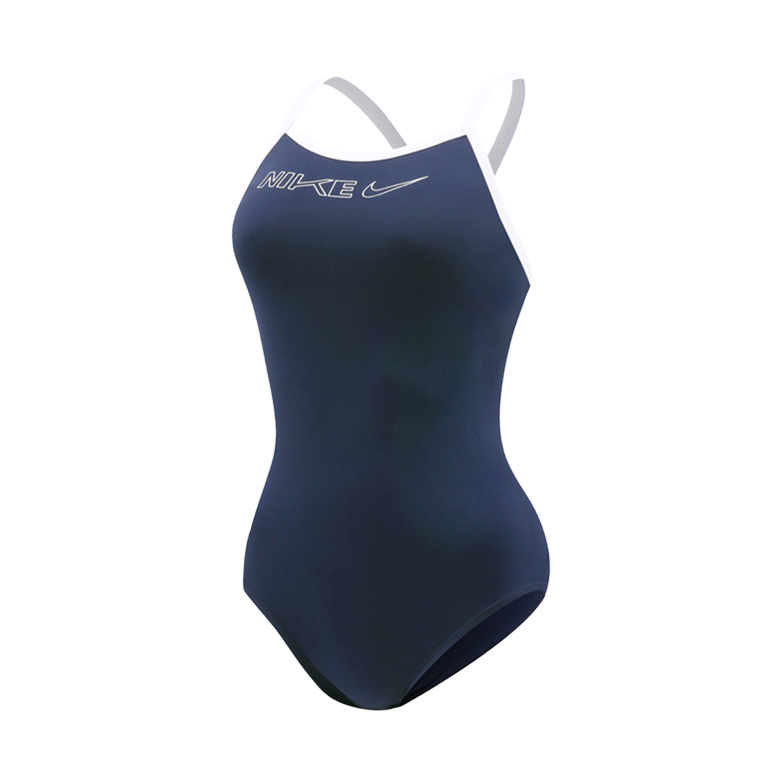 (W) 나이키 스윔 오리진스 GFX 스퀘어 레이서백 로우 레그컷 미드나잇 네이비((W) Nike Swim Origins GFX Square Racerback Low Leg Cut Midnight Navy)