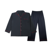 [3% 적립] Aone Fleece Solid Collar Pajama Set Navy