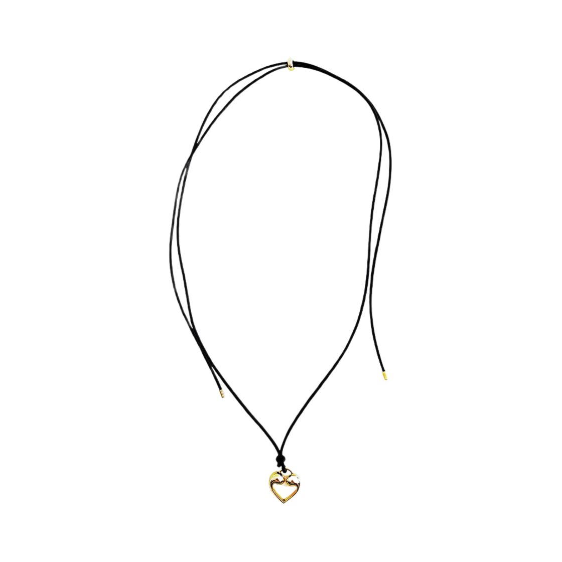 L243MNK040_02 lovememonster Mont Long Leather Necklace Gold