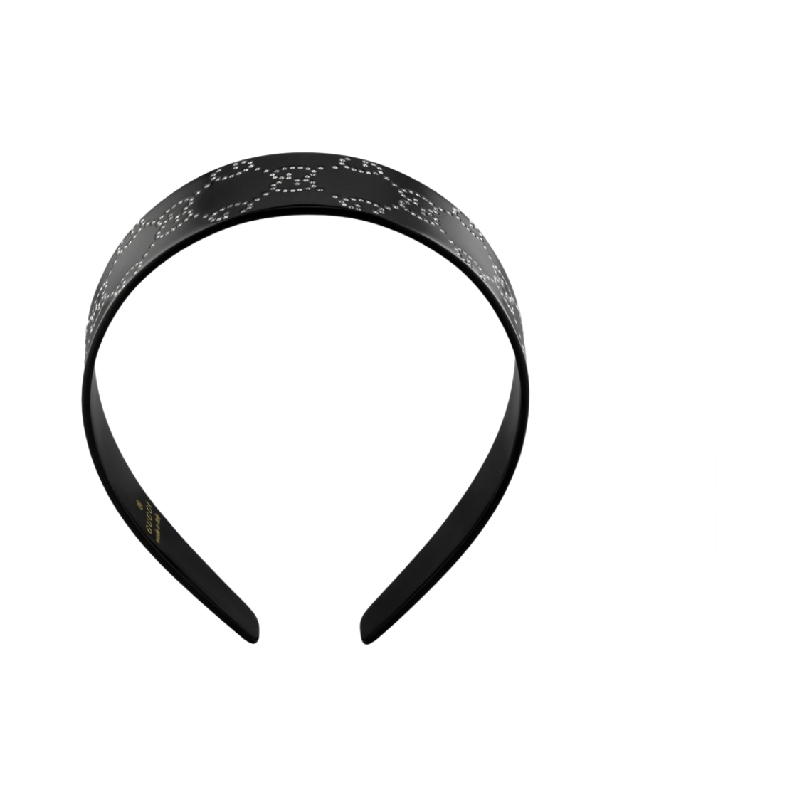 (W) 구찌 GG 크리스탈 헤어밴드 블랙 레진((W) Gucci GG Crystals Hairband Black Resin) - 1