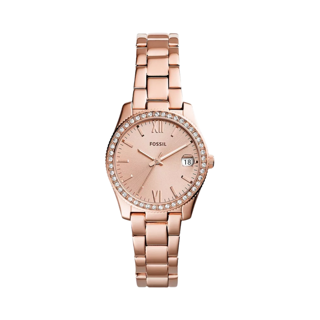 ES4318 Fossil Scarlette Mini Three-Hand Quartz 32mm Stainless Steel Rose Gold