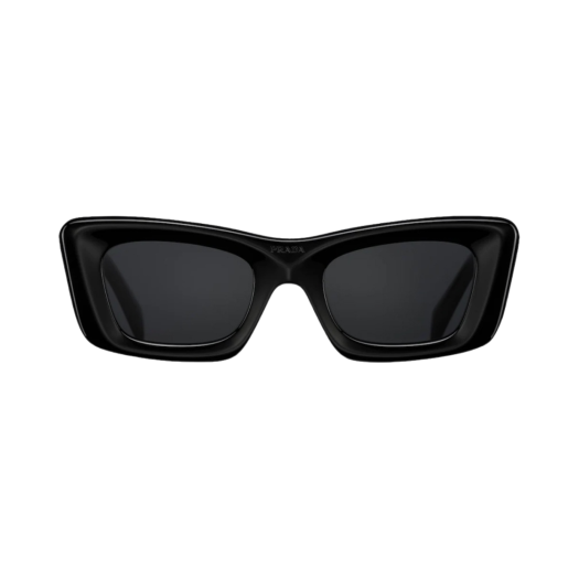 (W) Prada Symbol Sunglasses Slate Grey Lenses Black Acetate