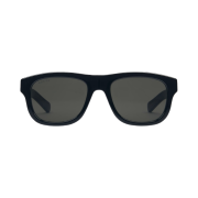 Gucci Oval Frame Sunglasses Shiny Black Acetate Frame
