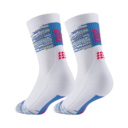CEP Paris Vibes Mid Cut Socks White Blue mix