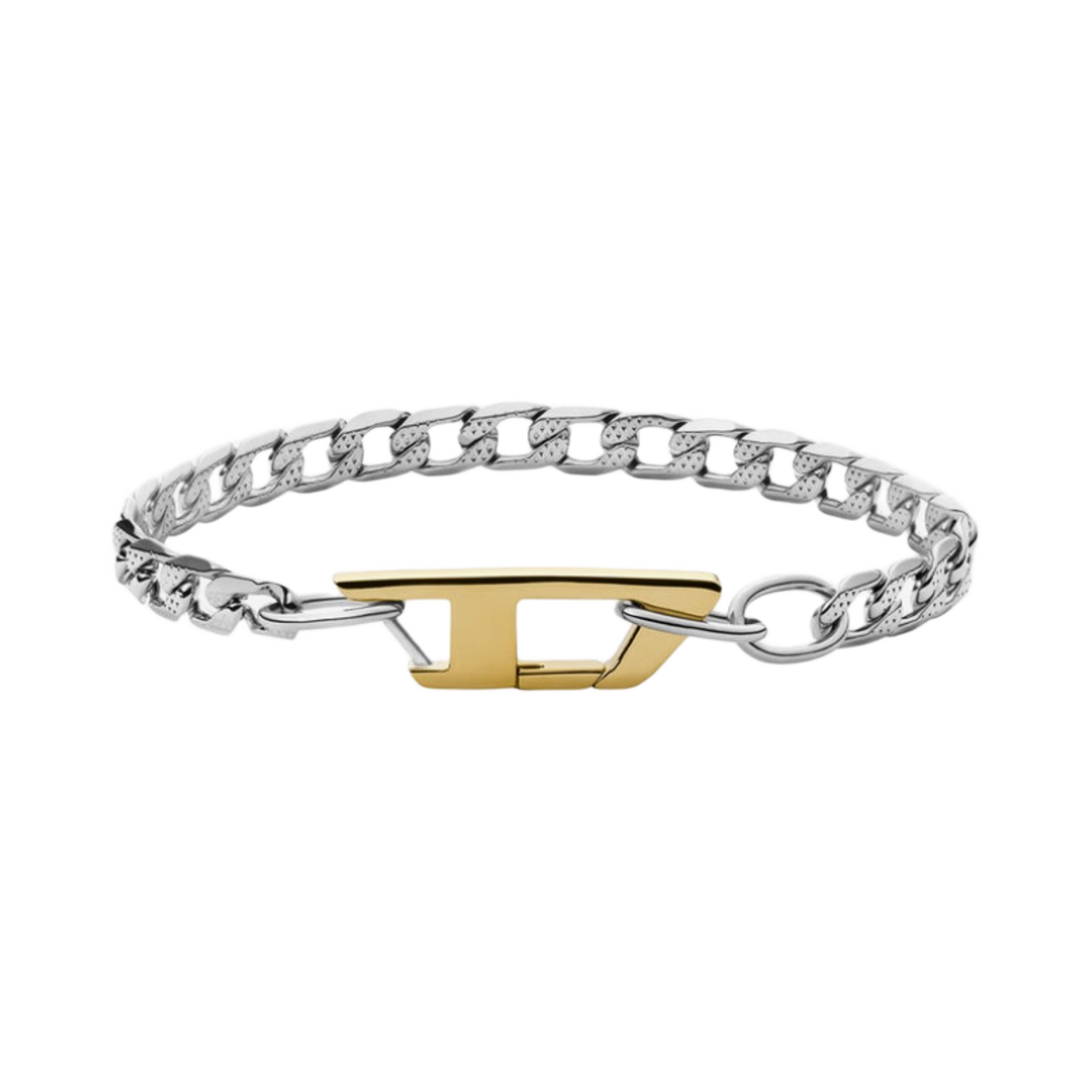 디젤 Dx1338 스테인리스 스틸 체인 브레이슬릿 실버(Diesel Dx1338 Stainless Steel Chain Bracelet Silver)