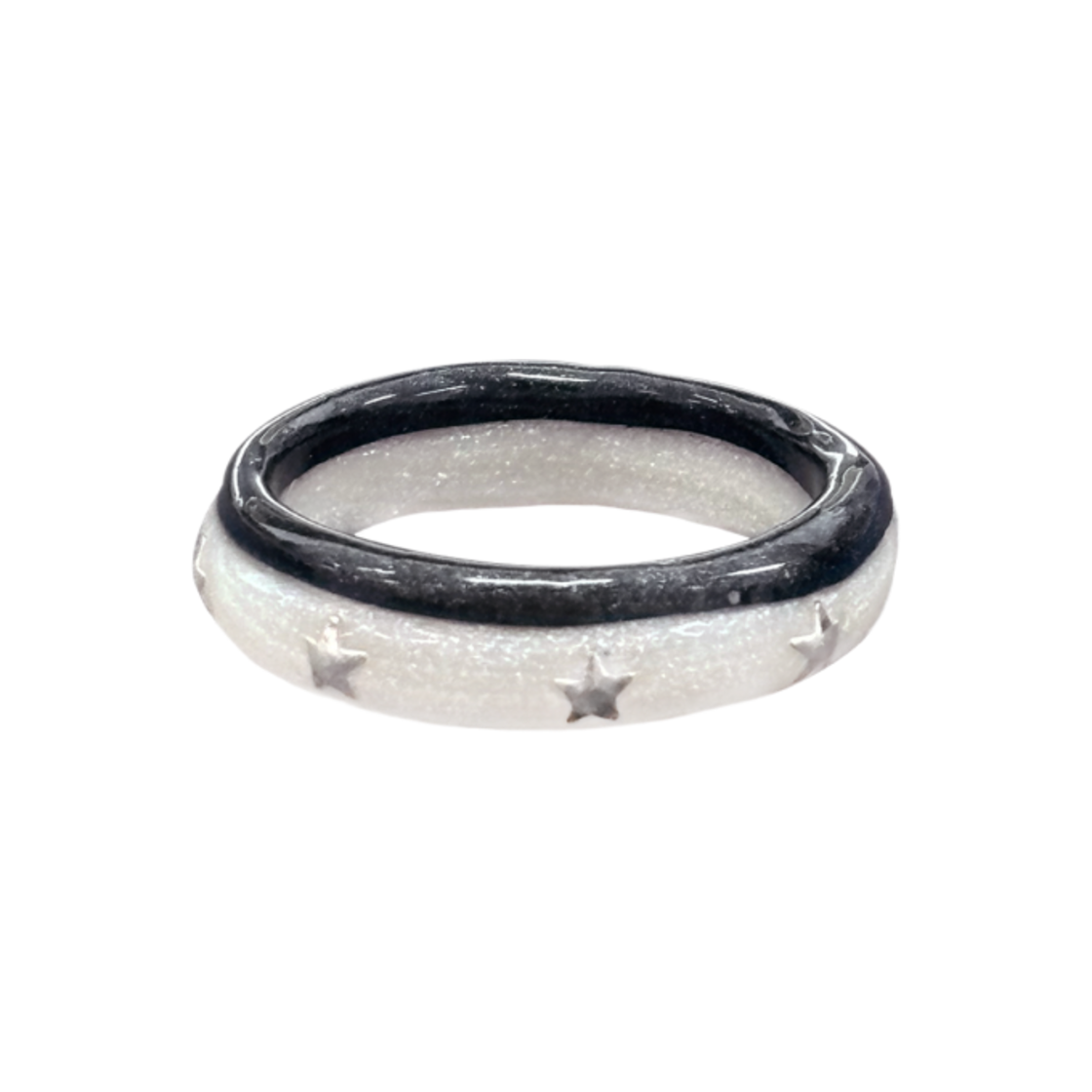 nff345 Nff Star Two Track Ring Black