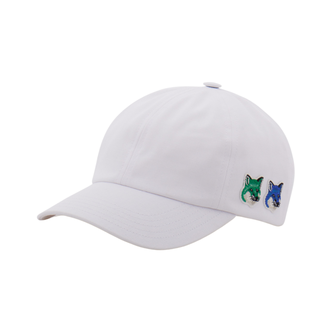 KU06101WW0007-P101 Maison Kitsune Seasonal Fox Head 6P Cap White
