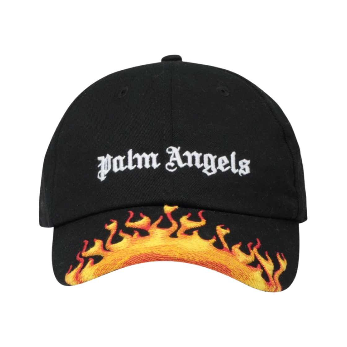 PMLB003E20FAB0071001 Palm Angels Flames Cap Black