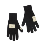 Acne Studios Knitted Gloves Black Oatmeal Melange