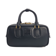 Miu Miu Leather Top Handle Bag Black