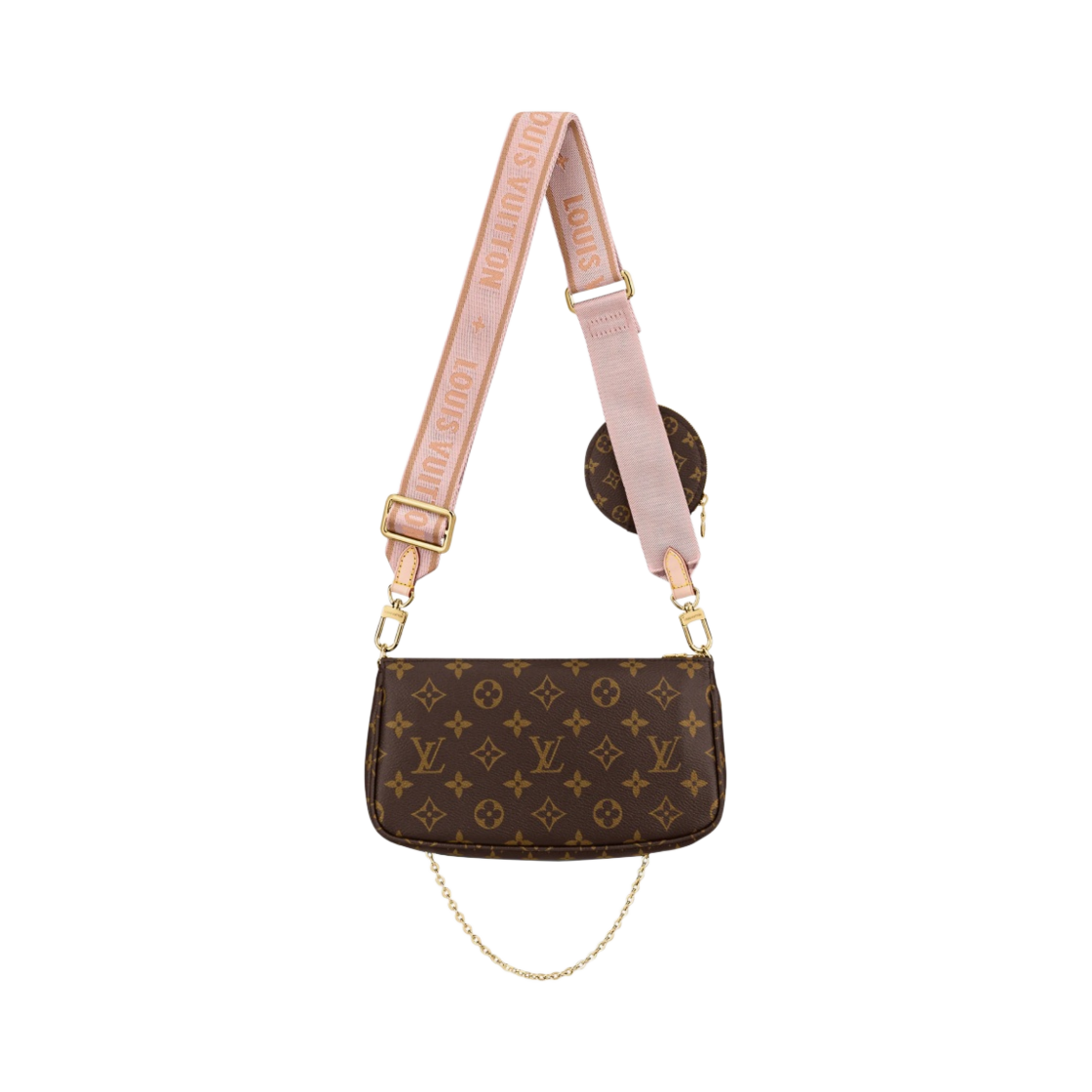 M44840 Louis Vuitton Multi Pochette Accessoires Monogram Light Pink - #3