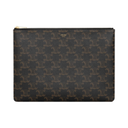 Celine Pouch in Triomphe Canvas Black