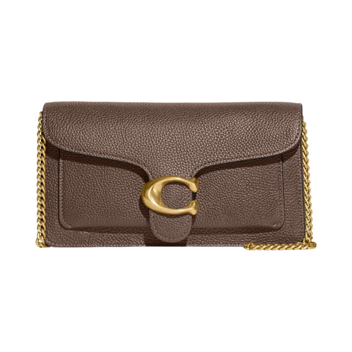 CE772-B4CBD Coach Tabby Chain Clutch Dark Stone