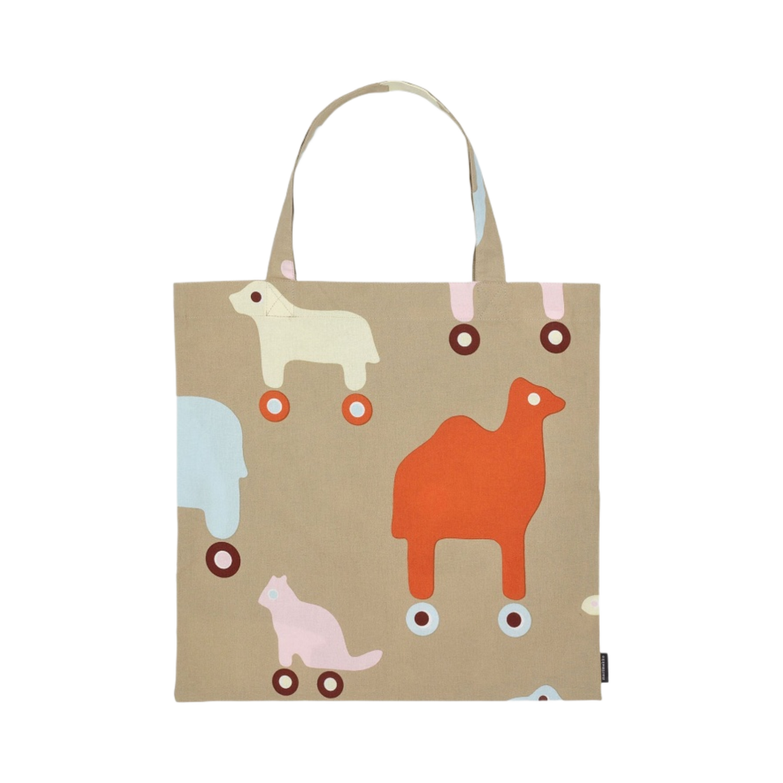 072180-830 Marimekko Rulla Tote Bag Cotton Red