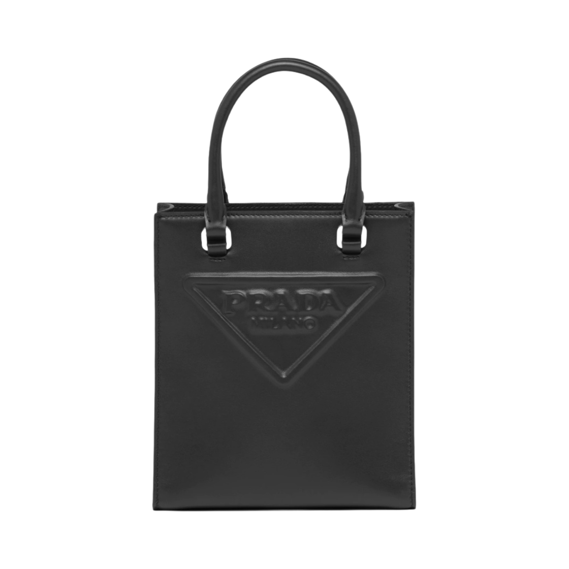 프라다 레더 핸드백 블랙