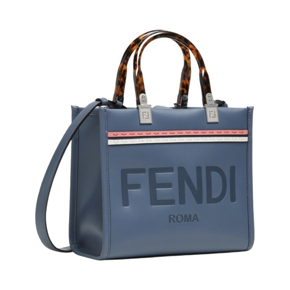 펜디 로마 선샤인 스몰 레더 쇼퍼백 블루(Fendi Roma Sunshine Small Leather Shopper Blue) - 2