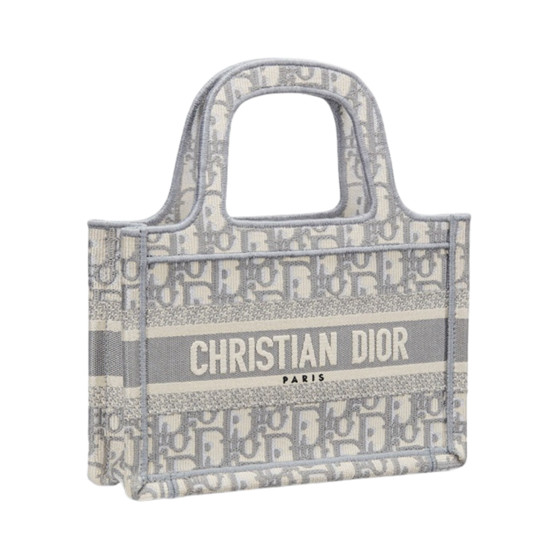 디올 미니 북 토트백 그레이 디올 오블리크 자수(Dior Mini Book Tote Grey Dior Oblique Embroidery) - 2