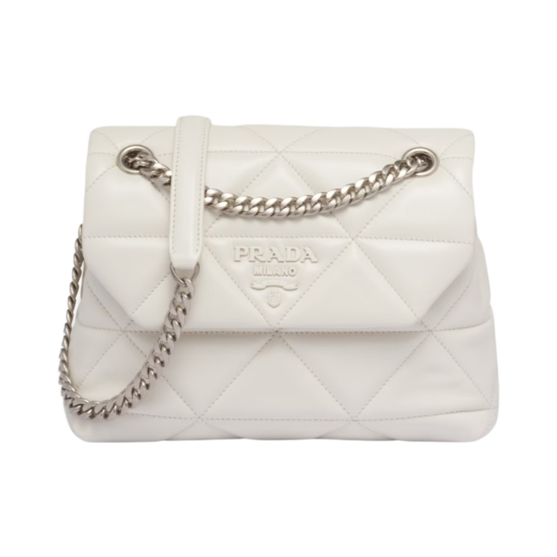 프라다 스몰 프라다 스펙트럼 나파 레더 백 화이트(Prada Small Prada Spectrum Nappa Leather Bag White) - 1