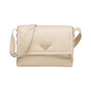Prada Small Padded Re-Nylon Shoulder Bag Desert Beige