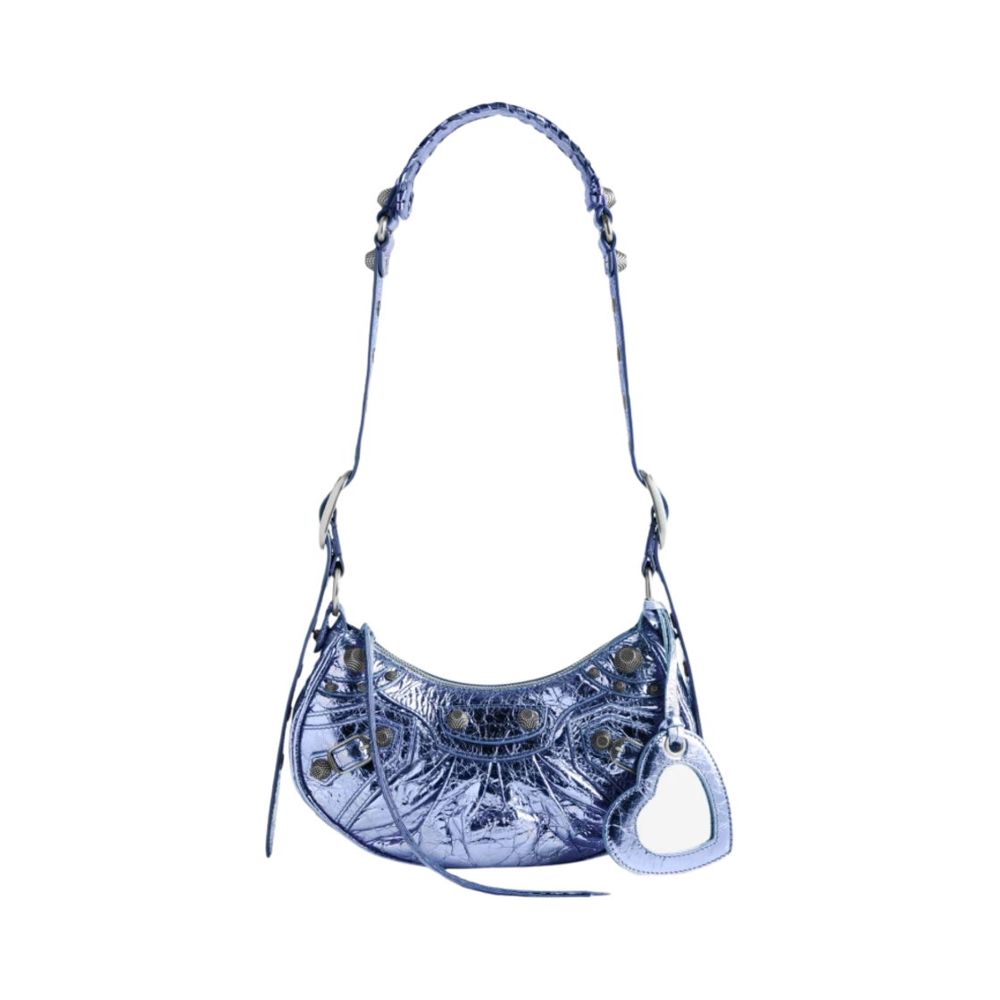 발렌시아가 르 카골 XS 숄더백 메탈라이즈드 퍼플(Balenciaga Le Cagole XS Shoulder Bag Metallized Purple) - 1