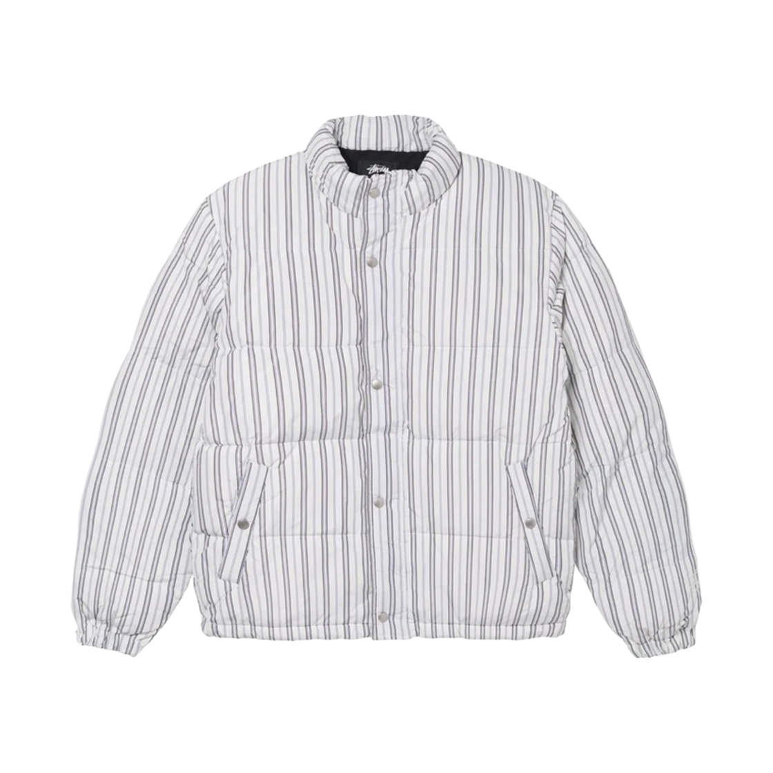 스투시 스트라이프 다운 퍼퍼 자켓 본