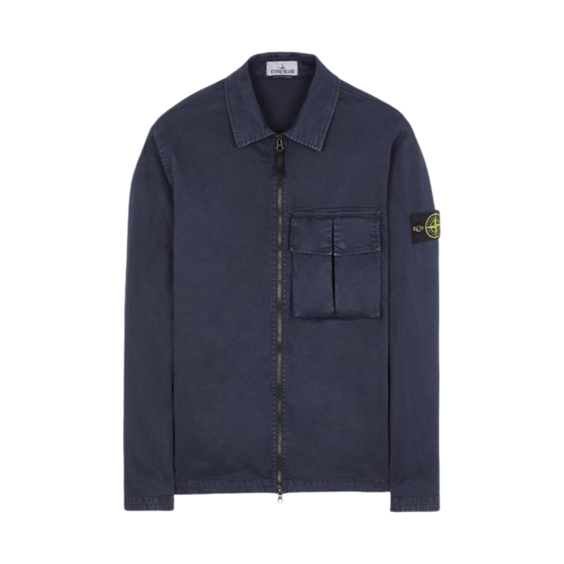 스톤 아일랜드 10304 가먼트 다이드 스트레치 코튼 오버셔츠 네이비 블루 - 23SS(Stone Island 10304 Garment Dyed Stretch Cotton Overshirt Navy Blue - 23SS) - 1