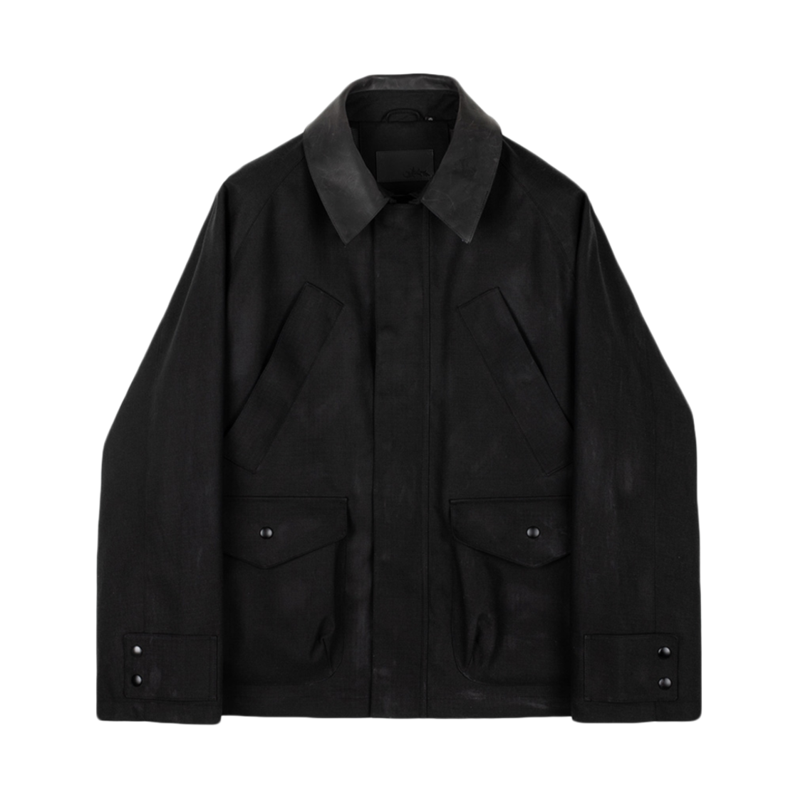 게더레이지 왁스 코티드 필드 자켓 블랙(Gatherlazy Wax Coated Field Jacket Black)