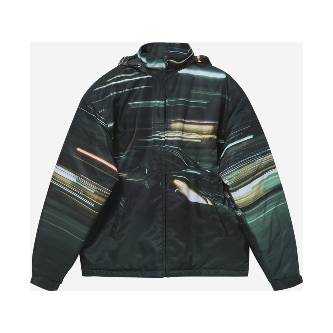 BO23FW-UBK4 BAUF Racing Printed Hoodie Jacket Black