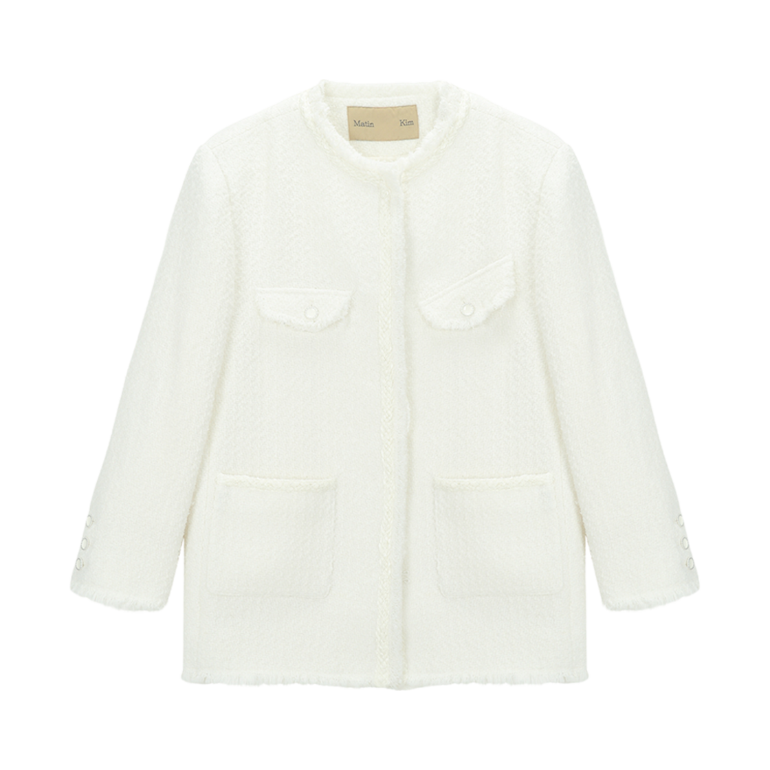 (W) 마뗑킴 칼라리스 트위드 자켓 아이보리
